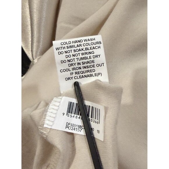 Dissh Satin Strapless Slip Dress Sz 6 Champagne Formal Wedding Bridal - Picture 9 of 12